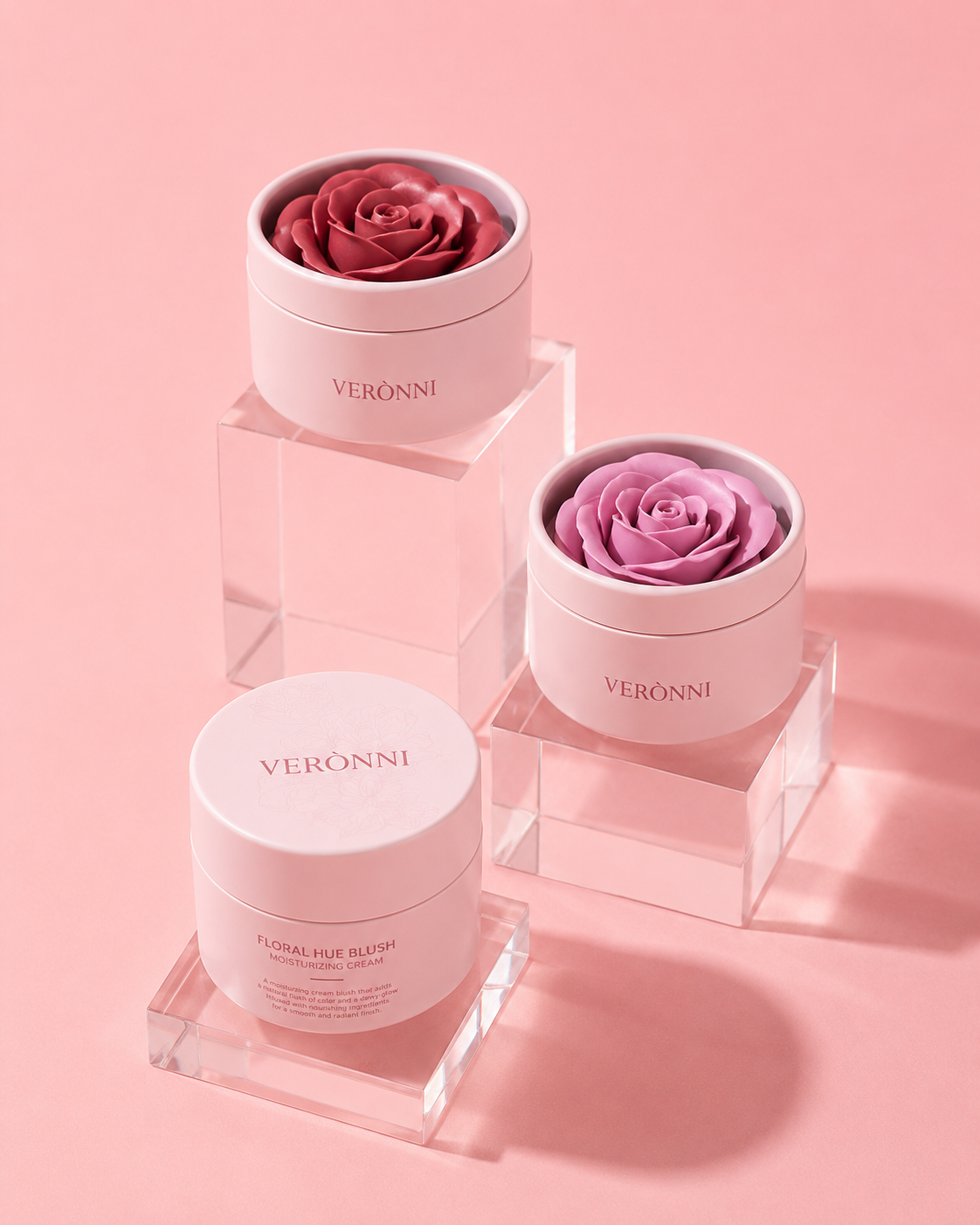 Blush em formato de rosa