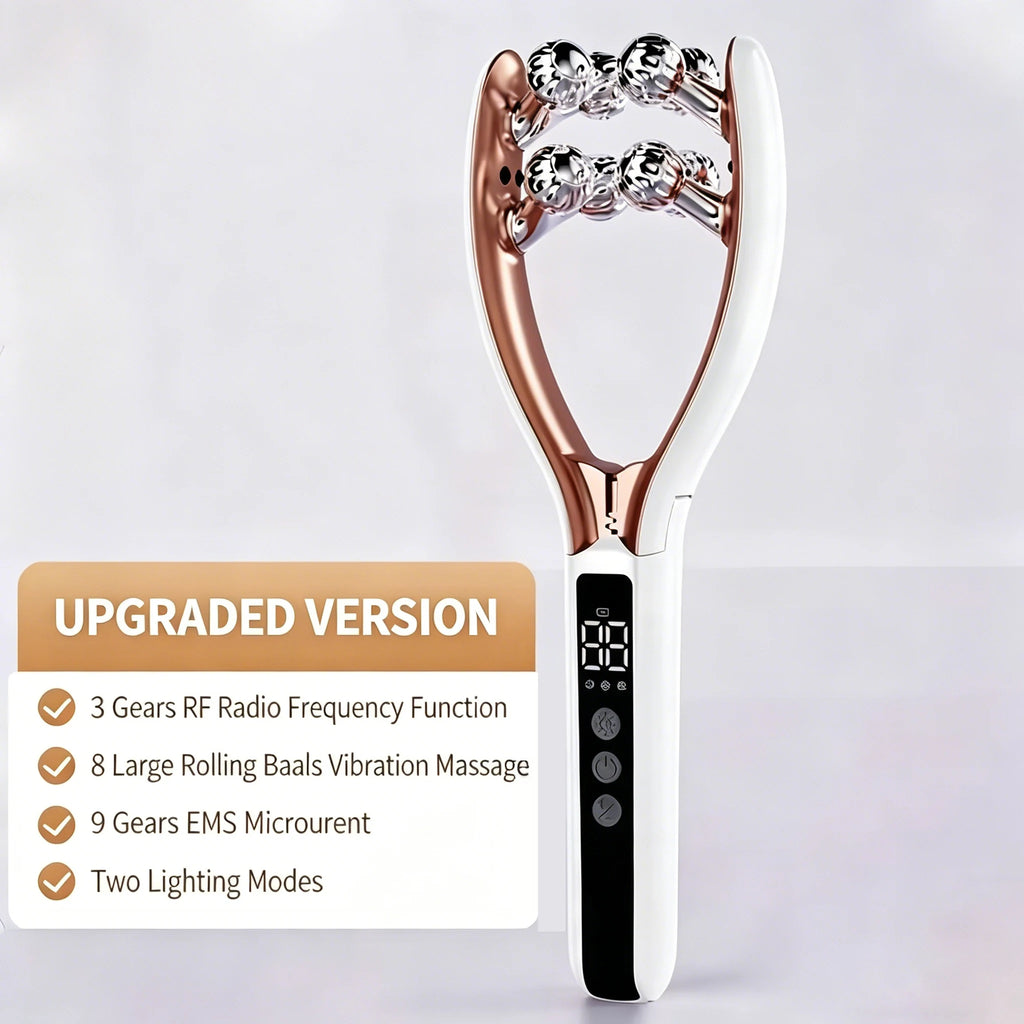 Massageador Facial Elétrico com Microcorrente, Vibração e Luz LED