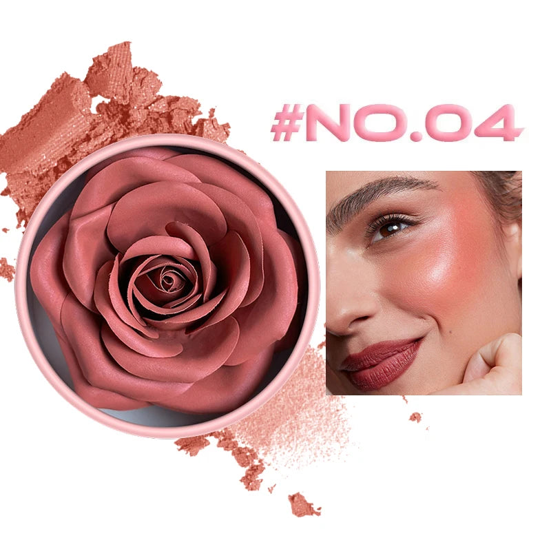 Blush em formato de rosa