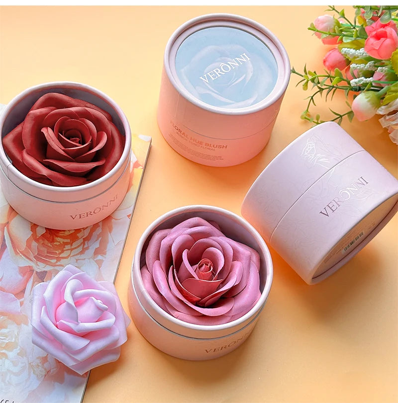Blush em formato de rosa