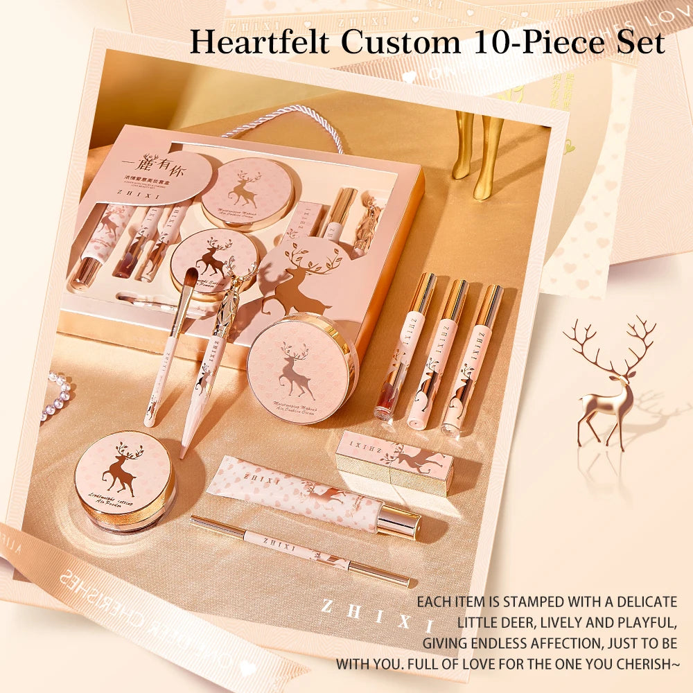 Kit de Maquiagem Completo 10 Peças