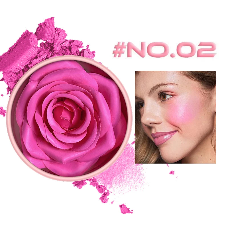 Blush em formato de rosa