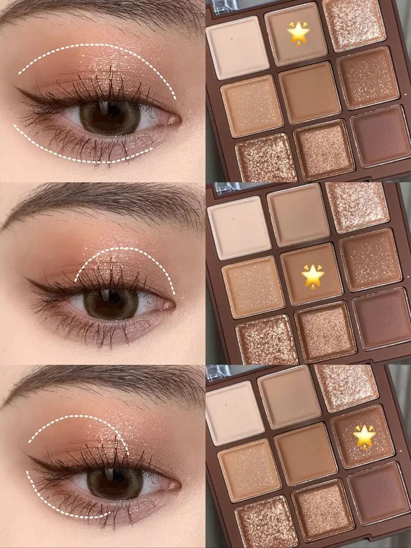 Paleta de Sombras Luxuosa 9 Cores