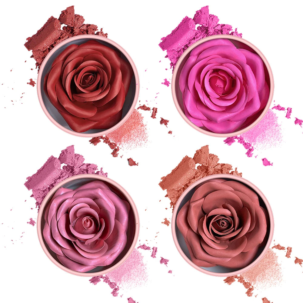 Blush em formato de rosa