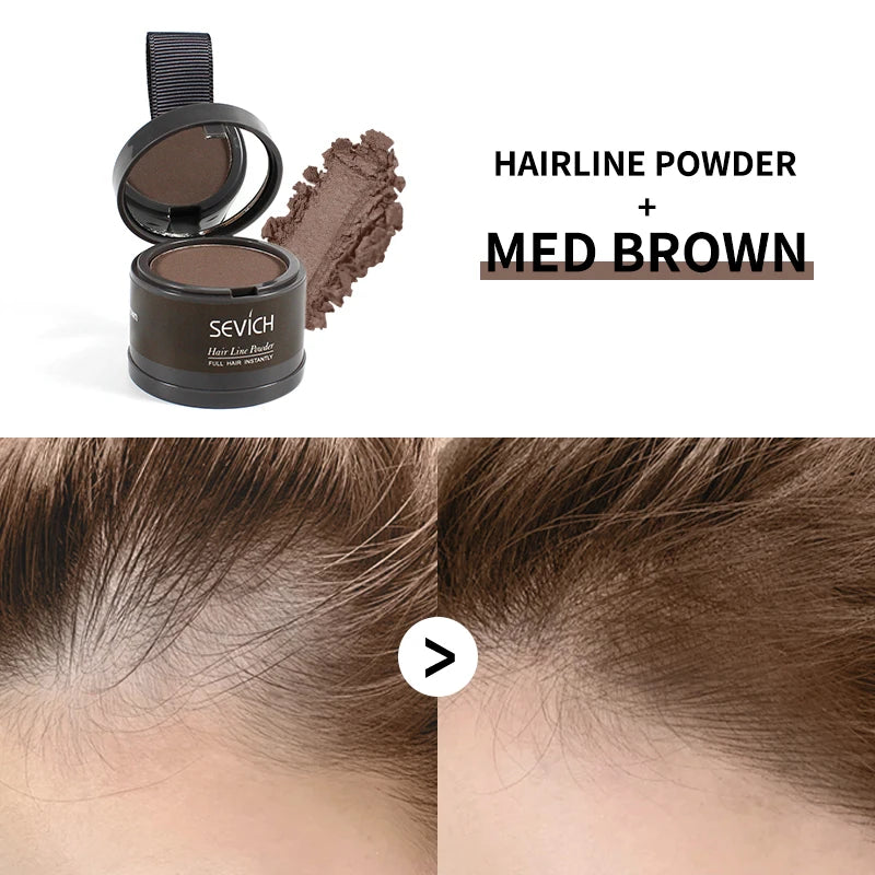 Corretivo em Pó para Linha do Cabelo – Cobertura Instantânea de Raízes e Falhas | À Prova D’Água | Unissex