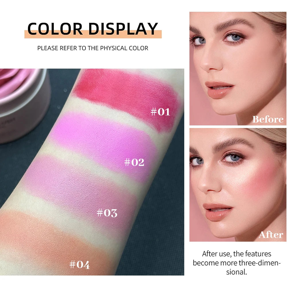 Blush em formato de rosa